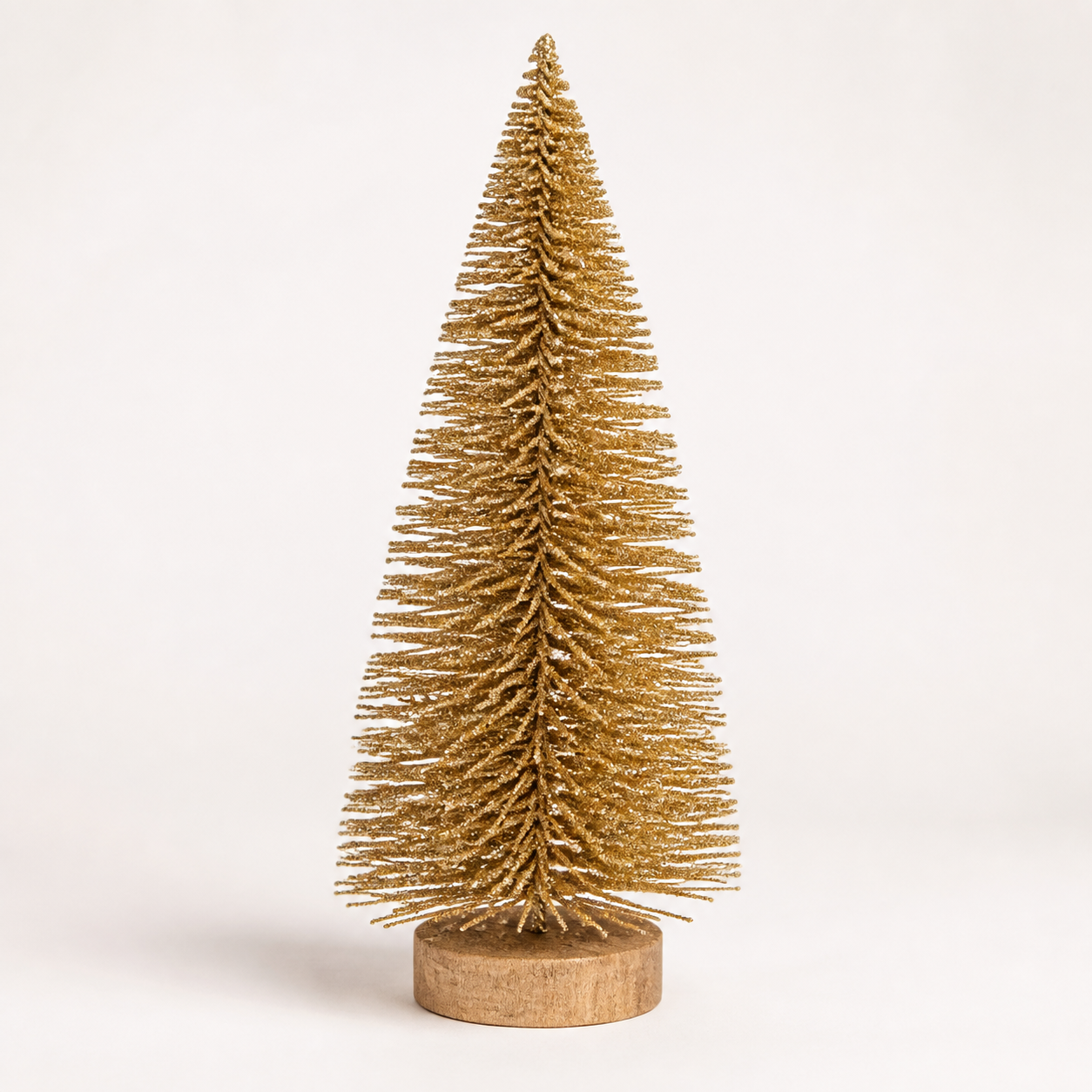 Creative Co-Op 15-inch gold bottle brush Christmas tree
