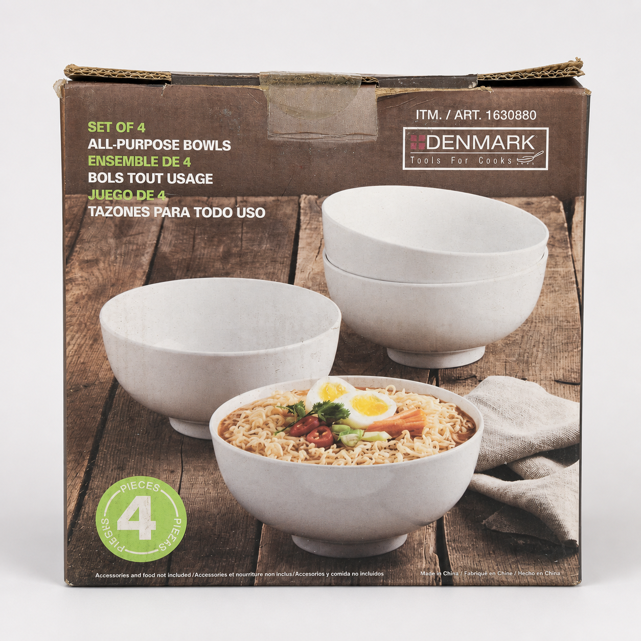 Denmark Tools for Cooks 4-piece white all-purpose bowl set in original box