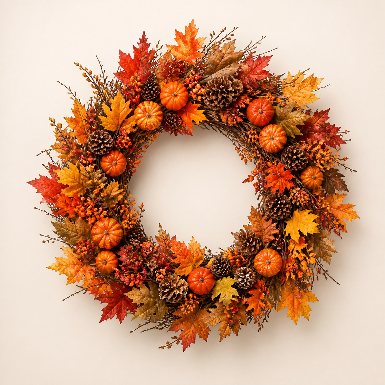 Celebrations 24-inch unlit fall harvest wreath