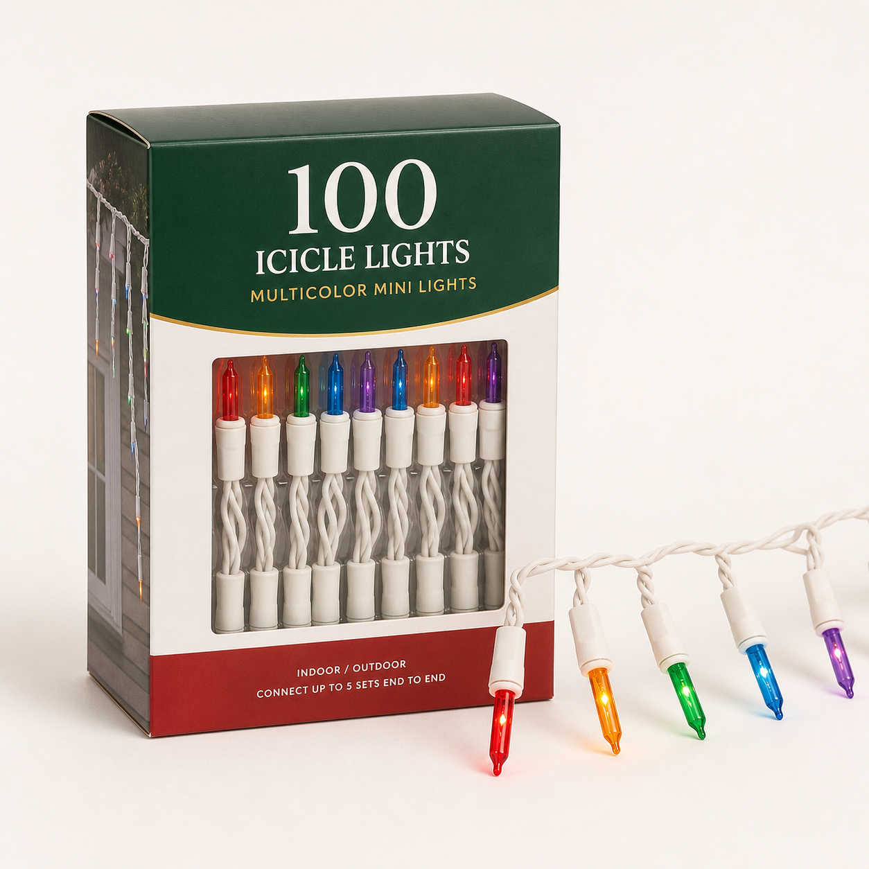 Celebrations 100-count multicolor icicle-style mini light string