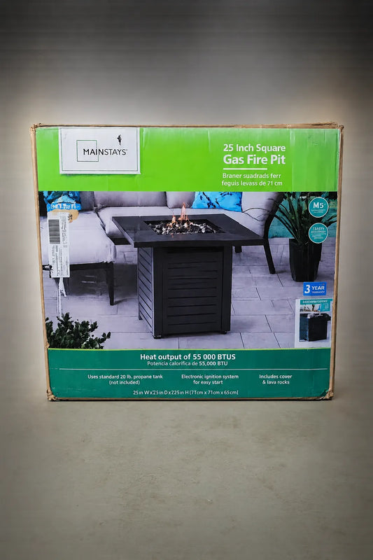 Mainstays Square Gas Fire Pit Table
