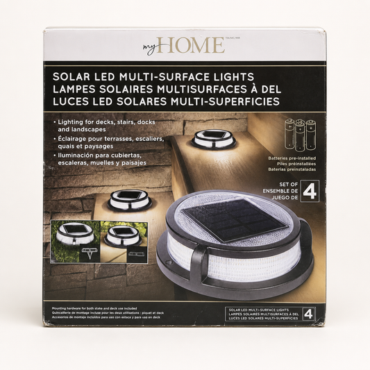 myHome Solar LED Multi-Surface Lights set of four