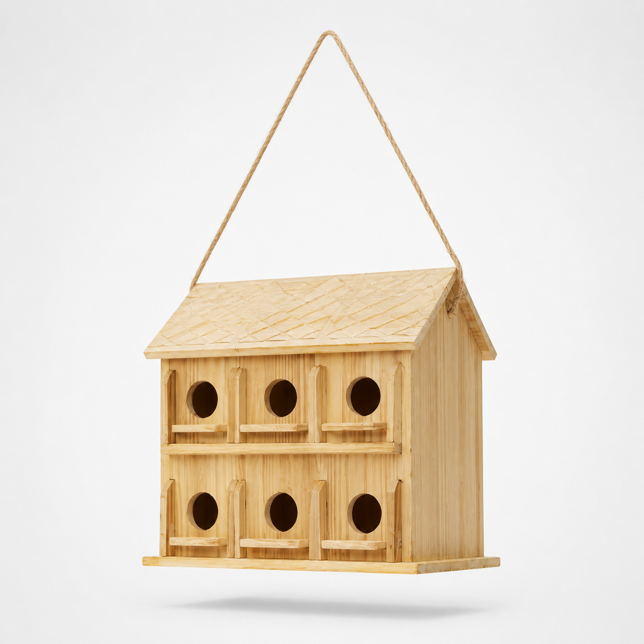 YYUAN large wooden 12-hole hanging birdhouse