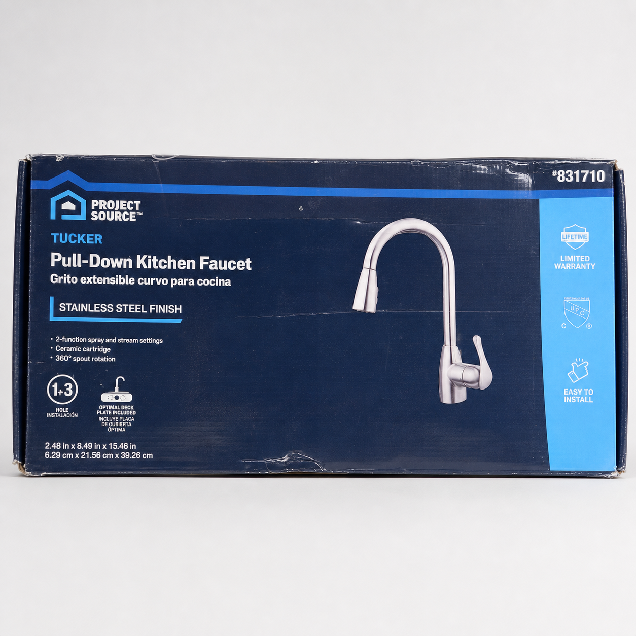 Project Source Tucker stainless faucet item 831710