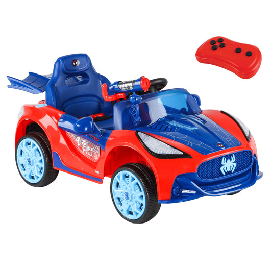Dynacraft Spider-Man 6V Super Car, Battery Powered Ride-on with Lights and Sounds